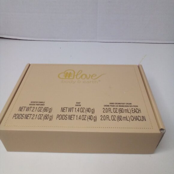 Body & Earth Love Set Hand Cream Foot Cream Soap Candle - Picture 5 of 12
